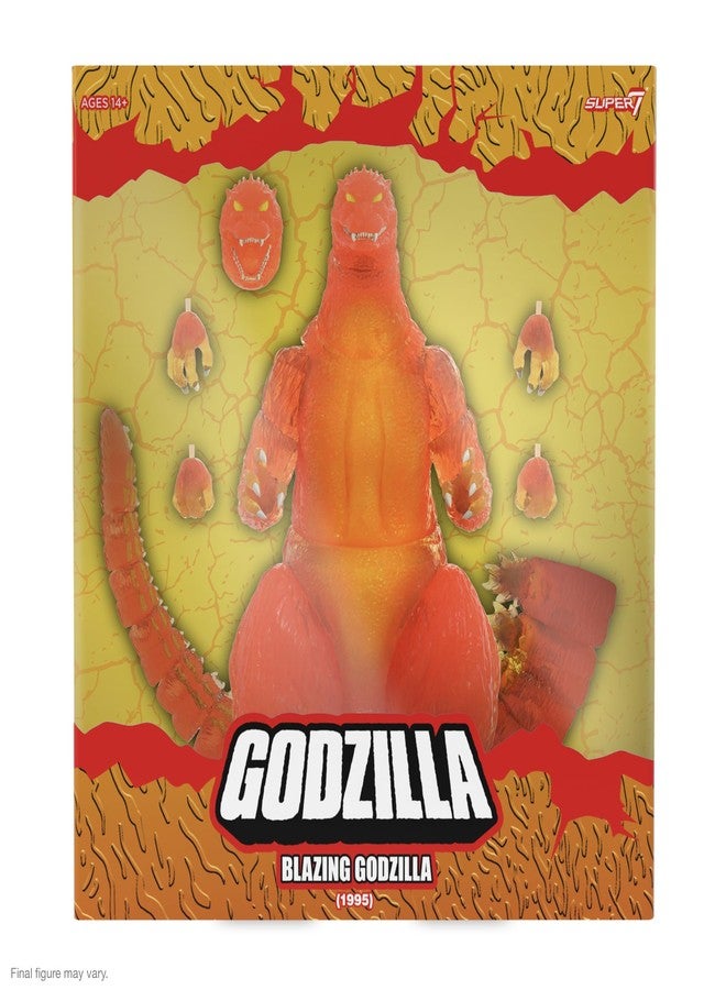 Super7 ULTIMATES! Toho Blazing Godzilla (1200º Clear Orange) - 8" Toho Godzilla Action Figure Classic Movie Collectibles and Retro Toys - Image 2